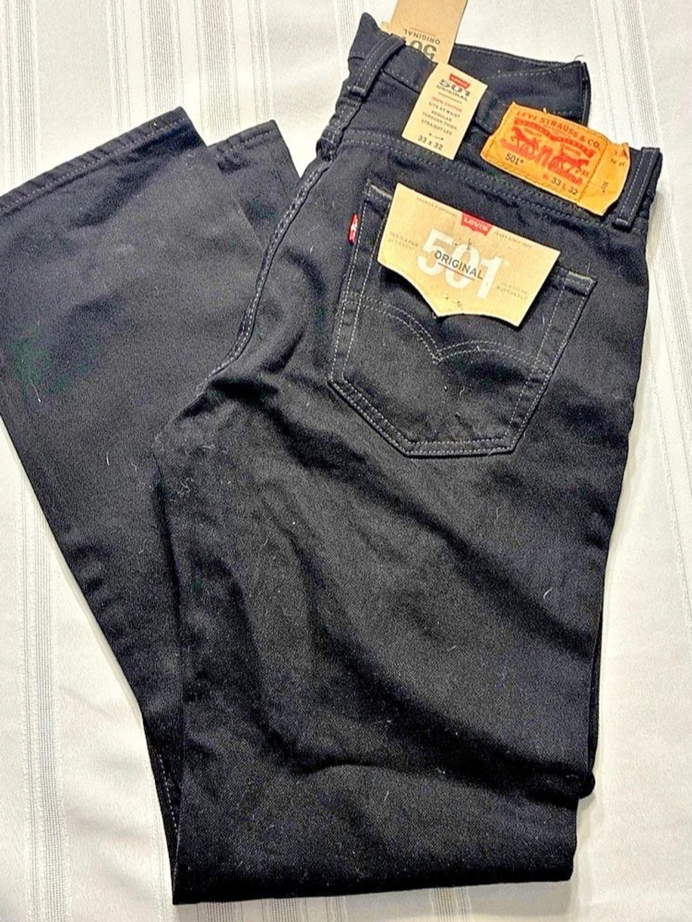 Levi's 501 Original Black Jeans Waist 33 x 32 NWT